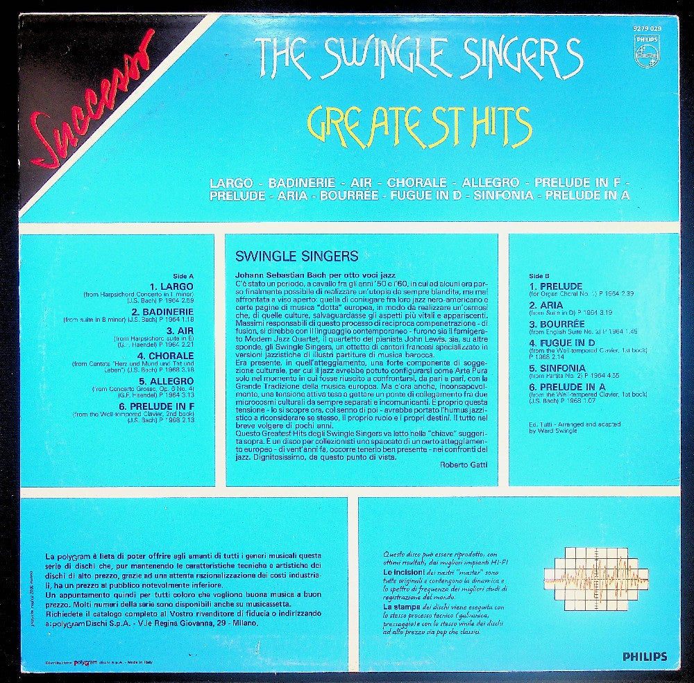 EBOND The Swingle Singers - Greatest Hits Vinile V037089