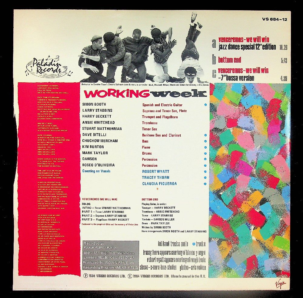 EBOND Working Week - Venceremos (We Will Win) Vinile V038010
