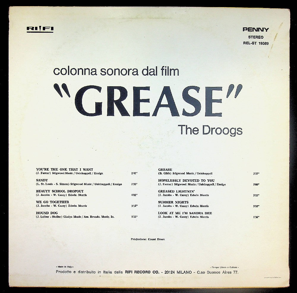 EBOND The Droogs - Grease Vinile V039000