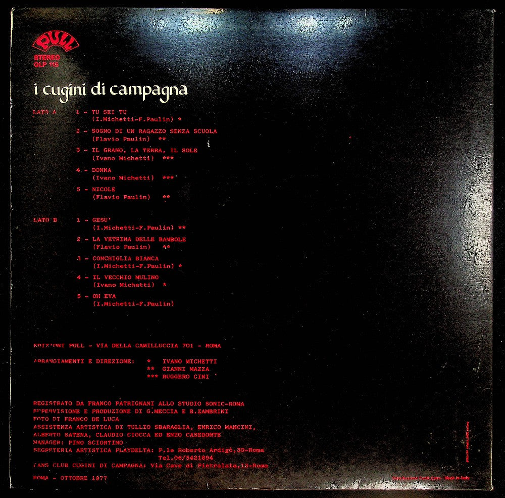 EBOND I Cugini Di Campagna - Tu Sei Tu Vinile V039014