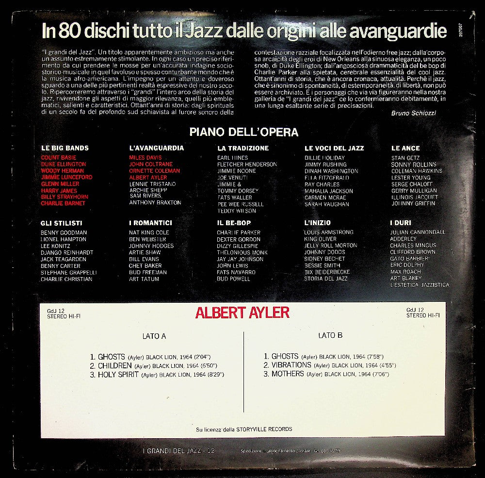 EBOND Albert Ayler - Albert Ayler Vinile V039047