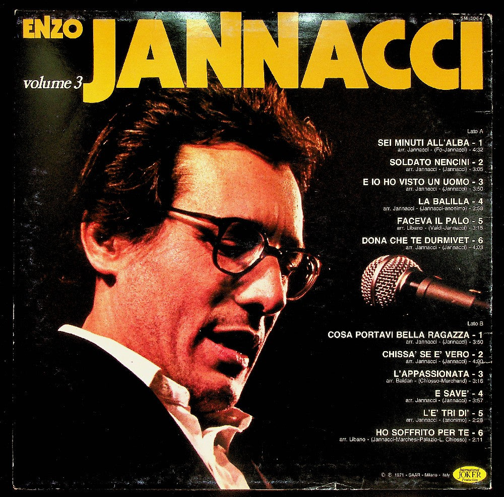 EBOND Enzo jannacci - Sei Minuti All'Alba - Vol. 3 Vinile V041014