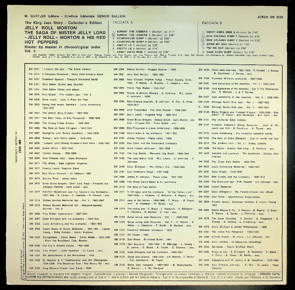 EBOND Jelly Roll Morton & His Red Hot Peppers - The Saga Of Mister Jelly Lord Vol. 3 Vinile V041022