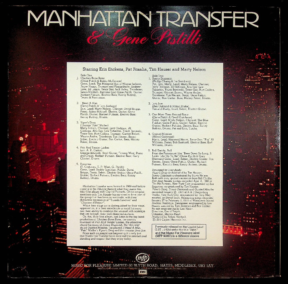 EBOND The Manhattan Transfer - Manhattan Transfer And Gene Pistilli Vinile V041035