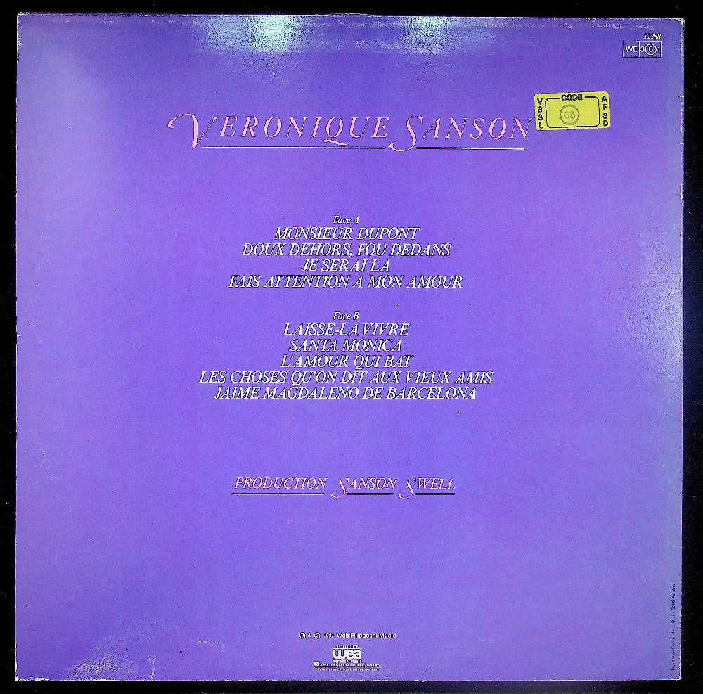 EBOND Veronique Sanson - Laisse-la Vivre Vinile V041115