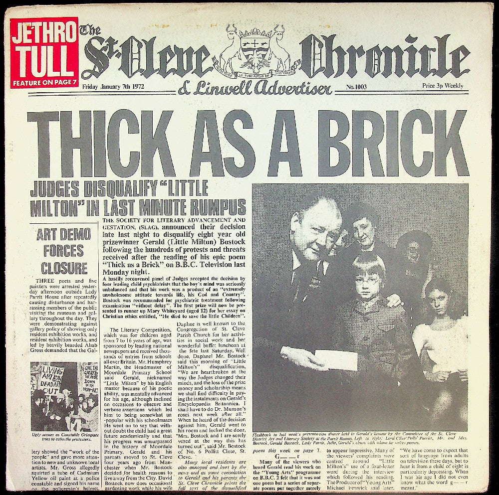 EBOND Jethro Tull - Thick As A Brick (Misprint) Vinile V042053