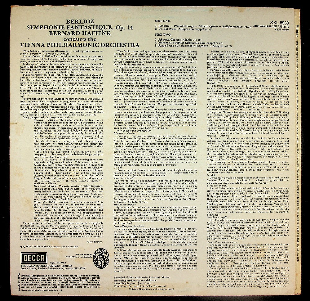 EBOND Berlioz - Symphonie Fantastique Vinile V042119