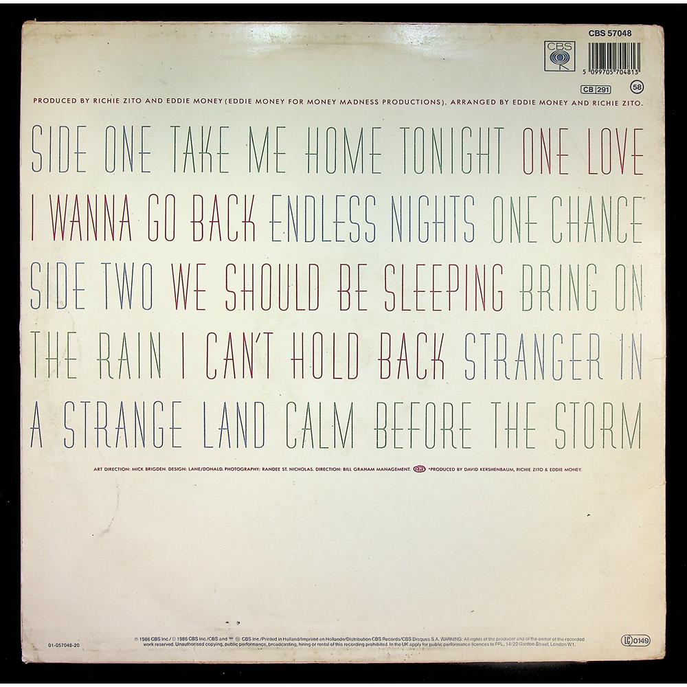 EBOND Eddie Money - Can't Hold Back Vinile V043010