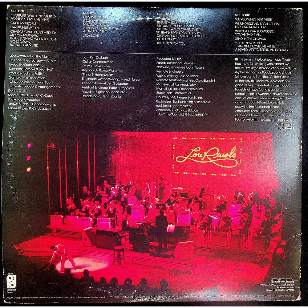 EBOND Lou Rawls - Live Vinile V043017