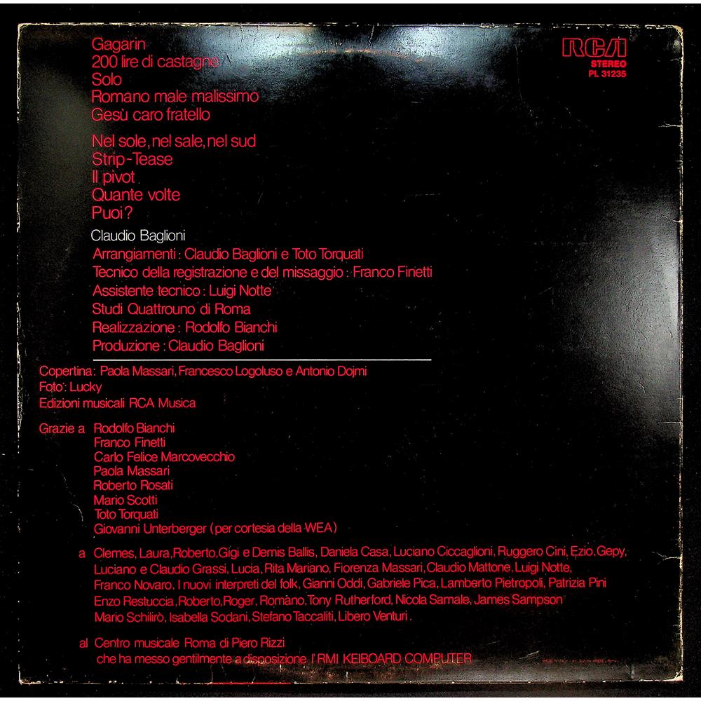 EBOND Claudio Baglioni - Solo - Promo Vinile V043063