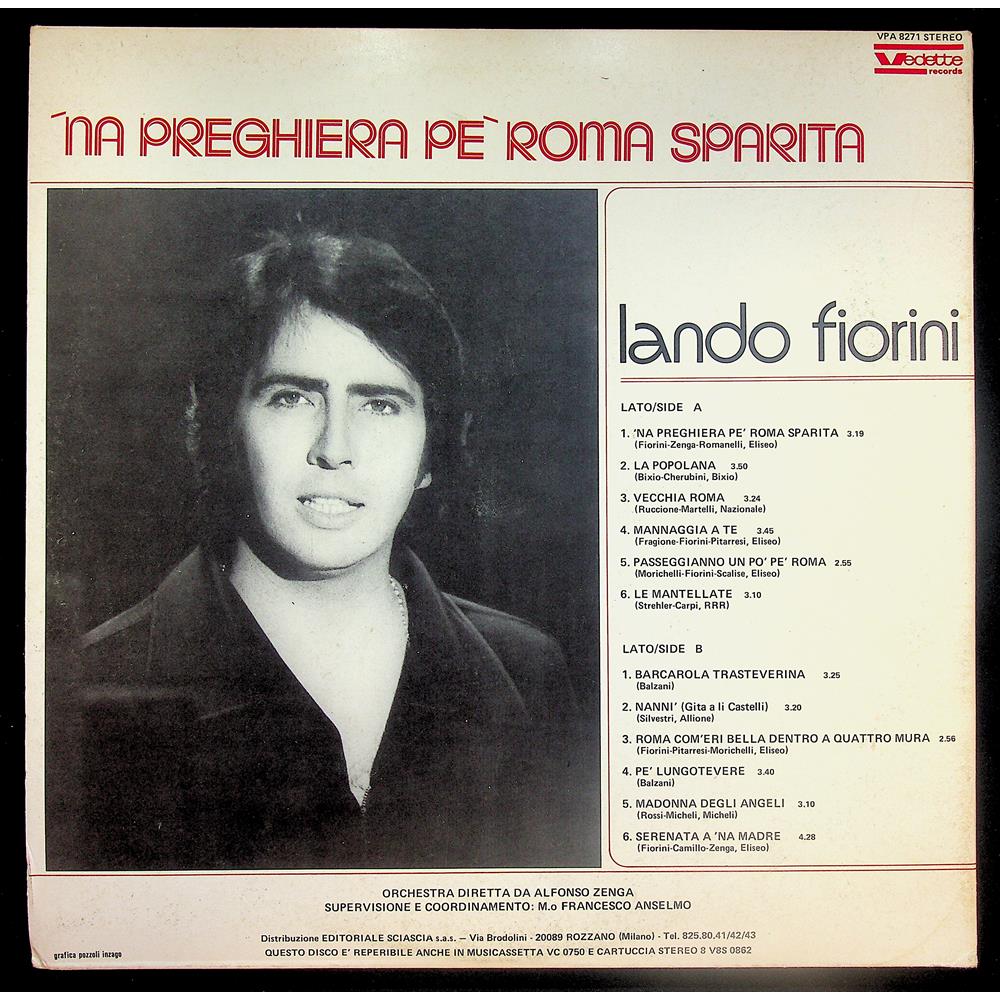 EBOND Lando Fiorini - 'Na Preghiera Pe Roma Sparita Vinile V043093