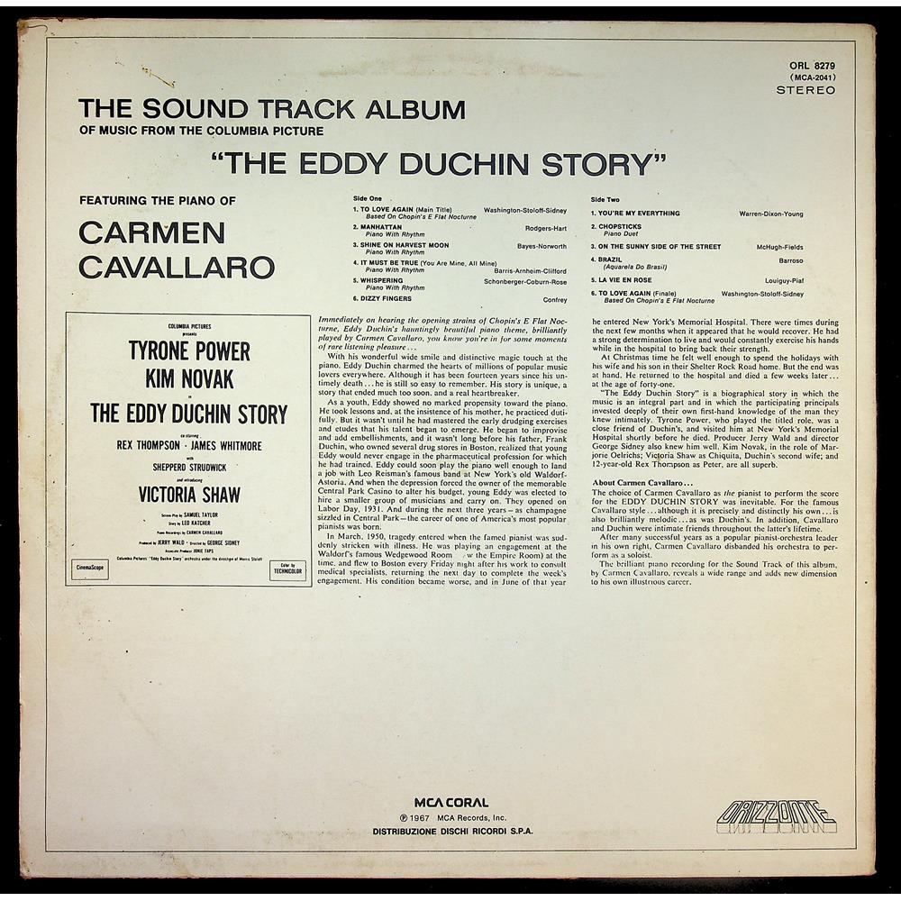 EBOND Carmen Cavallaro - The Eddy Duchin Story Vinile V044078