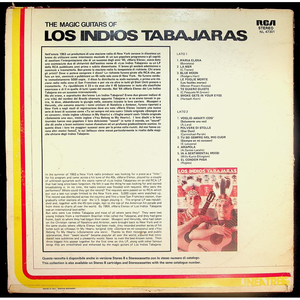 EBOND Los Indios Tabajaras - The Magic Guitars Of Los Indios Tabajaras Vinile V044084