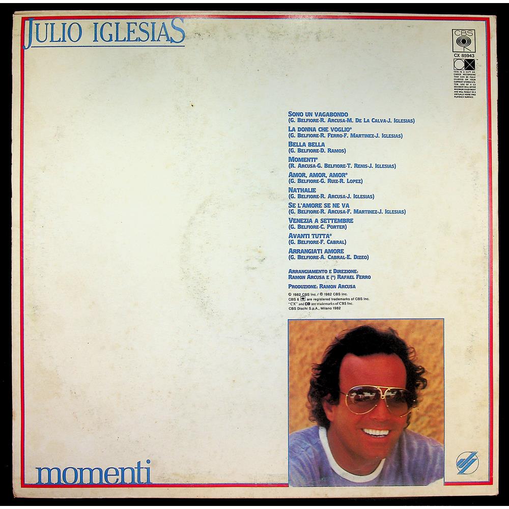 EBOND Julio Iglesias - Momenti Vinile V046055