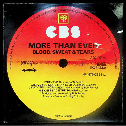 EBOND Blood, Sweat & Tears - More Than Ever Vinile V050129