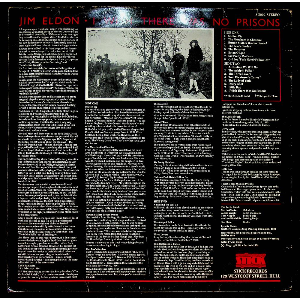 EBOND Jim Eldon - I Wish There Was No Prisons Vinile V052043