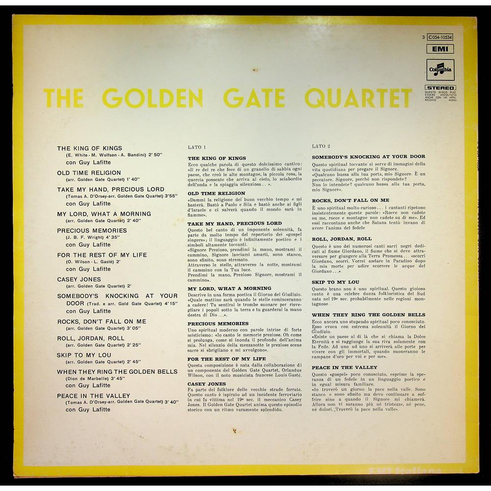 EBOND The Golden Gate Quartet - Spirituals Vinile V053009