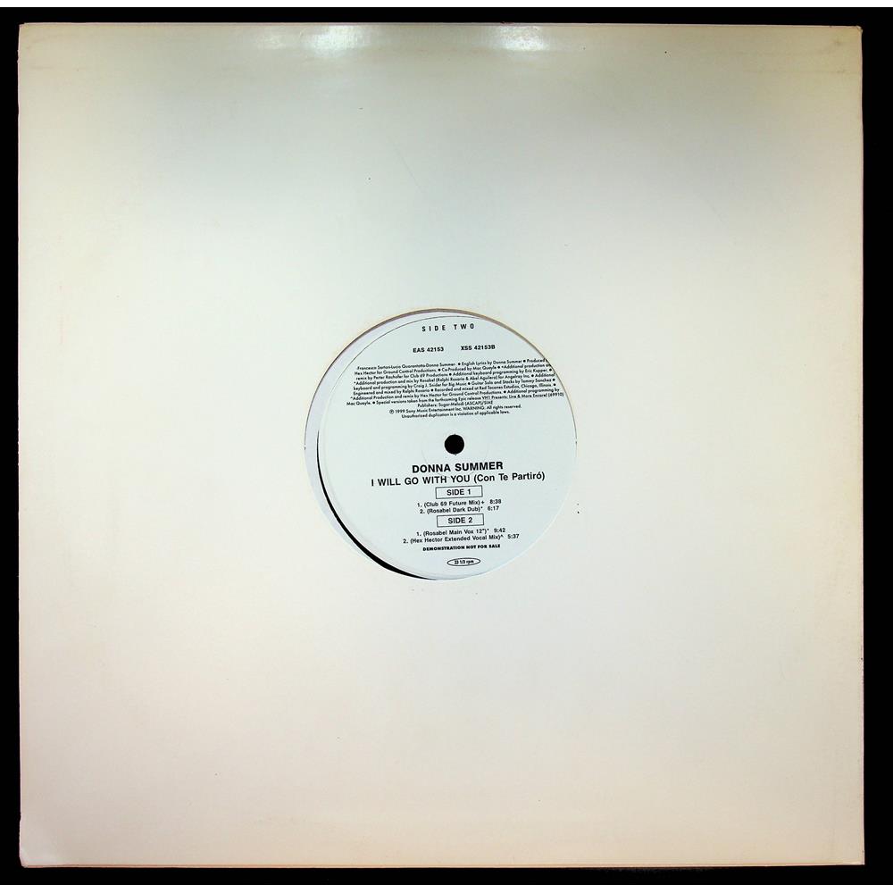 EBOND Donna Summer - I Will Go With You (Con Te Partiro) (Promo #1) Vinile V054020