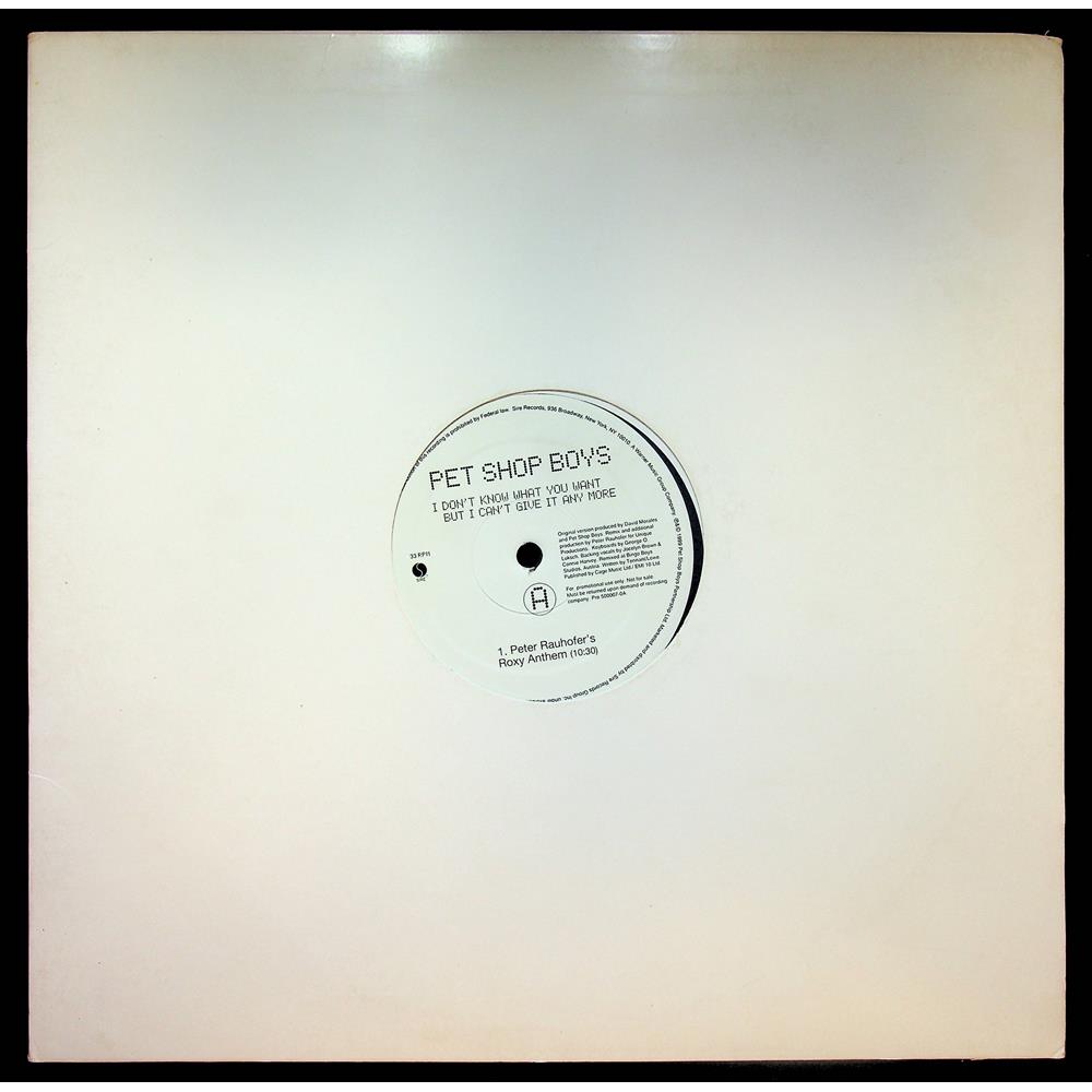 EBOND Pet Shop Boys - I Don't Know What You Want But I Can't Give It Any More (Peter Rauhofer Remixes) Vinile V054027