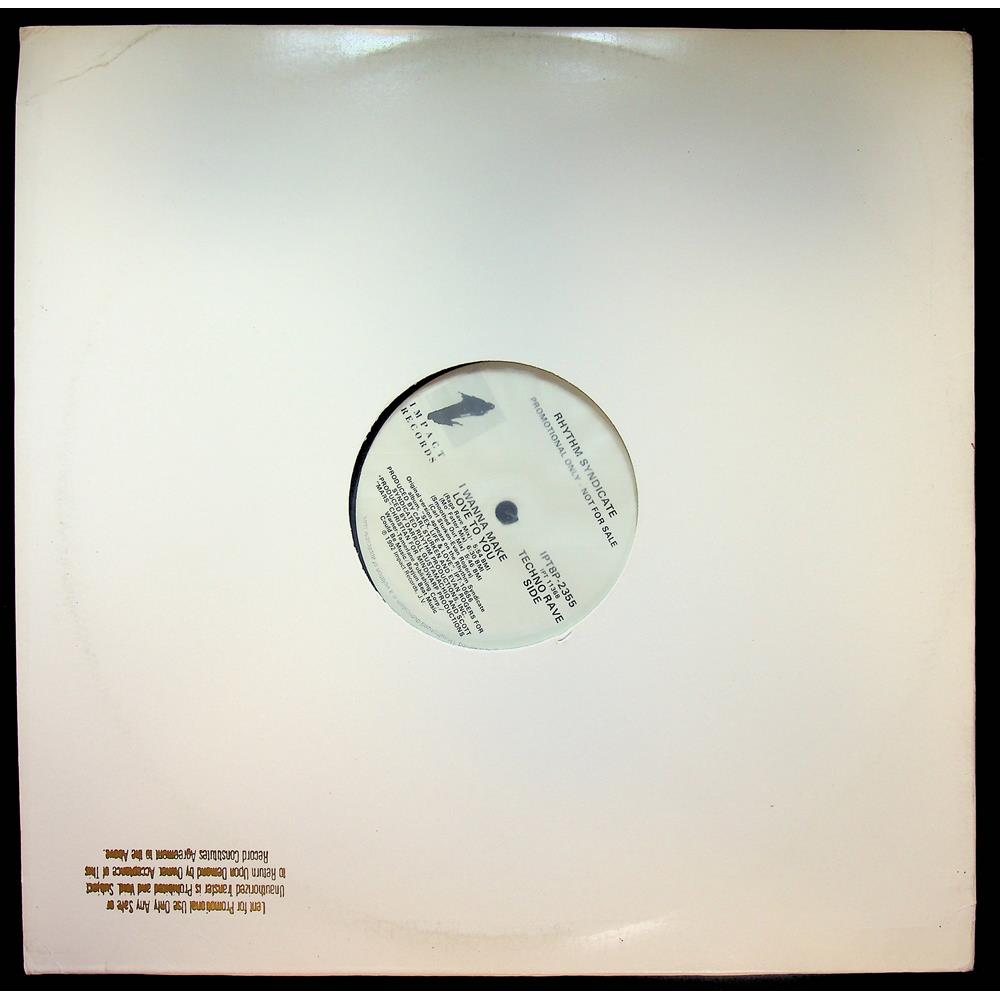EBOND Rhythm Syndicate - I Wanna Make Love To You - promo Vinile V054053