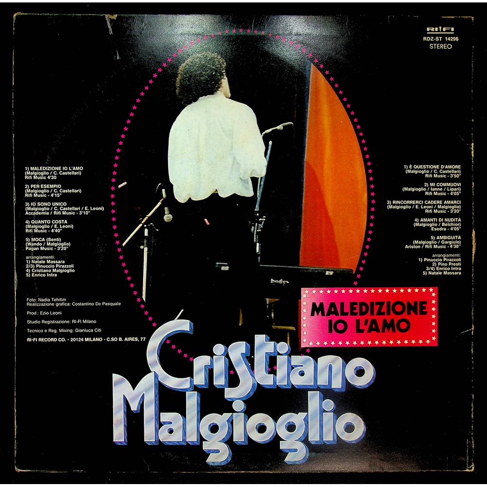 EBOND Cristiano Malgioglio - Maledizione Io L'Amo Vinile V054147