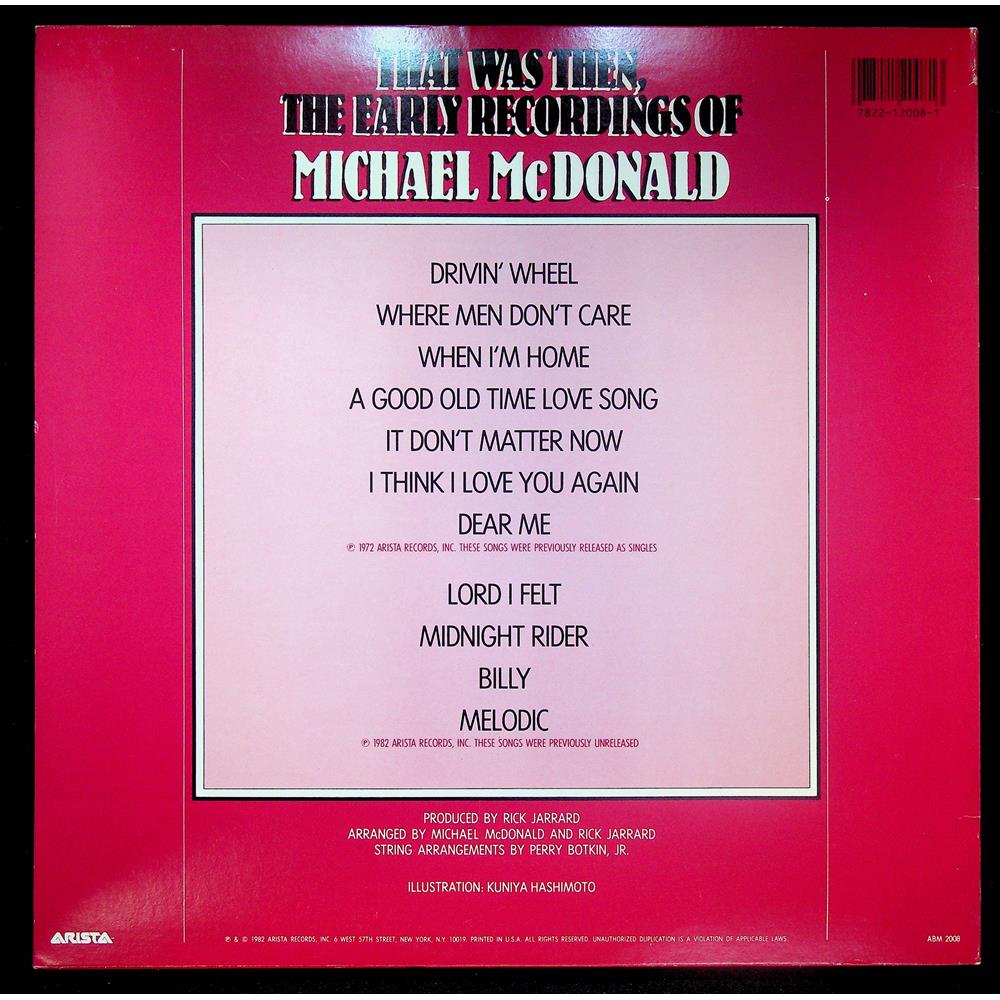 EBOND Michael McDonald - That Was Then, The Early Recordings Of Michael McDonald Vinile V055028