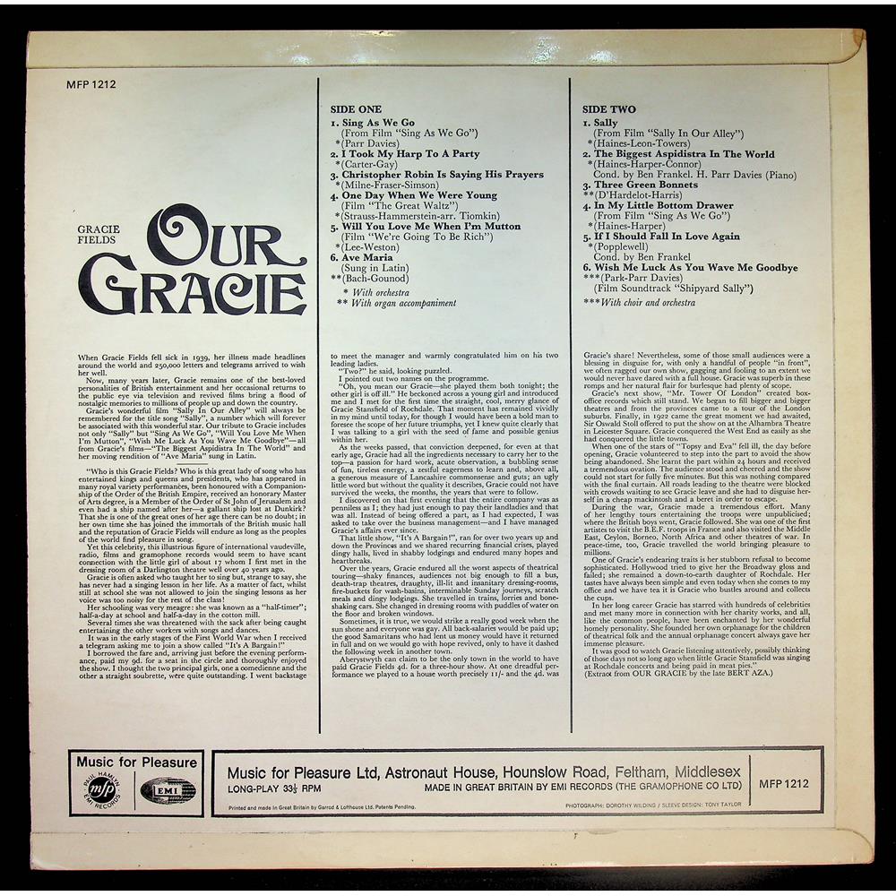 EBOND Gracie Fields - Our Gracie Vinile V055121