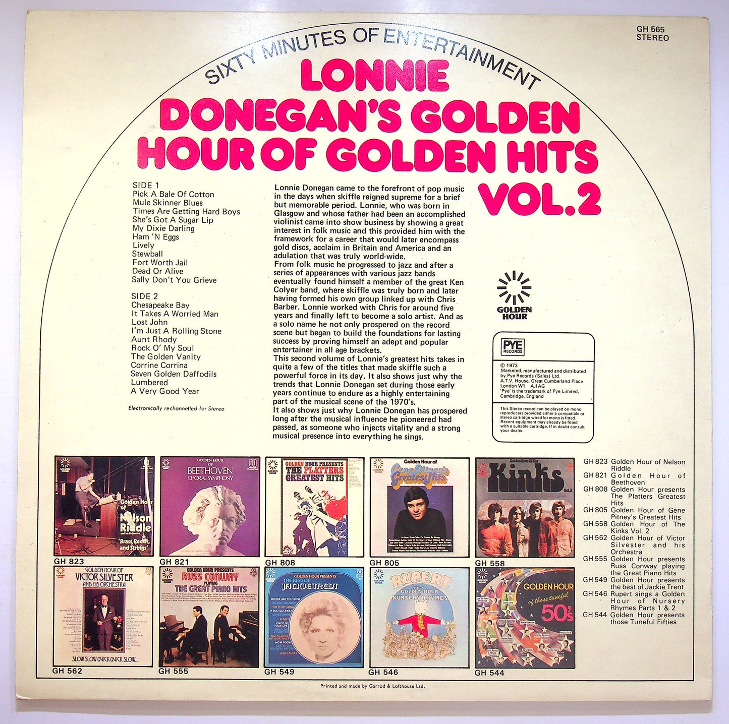 EBOND Lonnie Donegan's Golden Hour Of Golden Hits Vol. 2 Vinile V064099