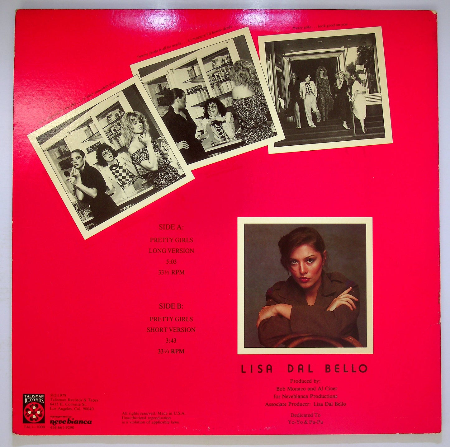 EBOND Lisa Dal Bello - Pretty Girls Vinile V064139