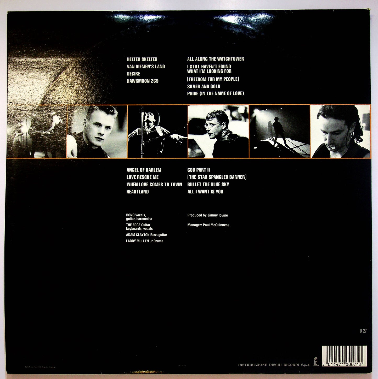 EBOND U2 - Rattle And Hum Vinile V065014