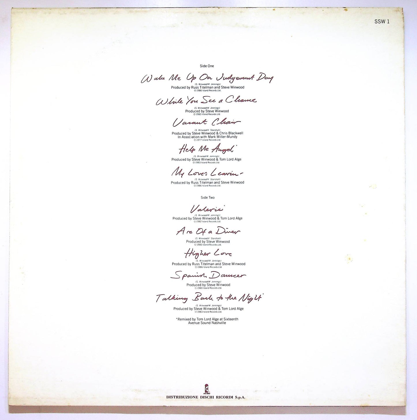 EBOND Steve Winwood - Chronicles Vinile V065054