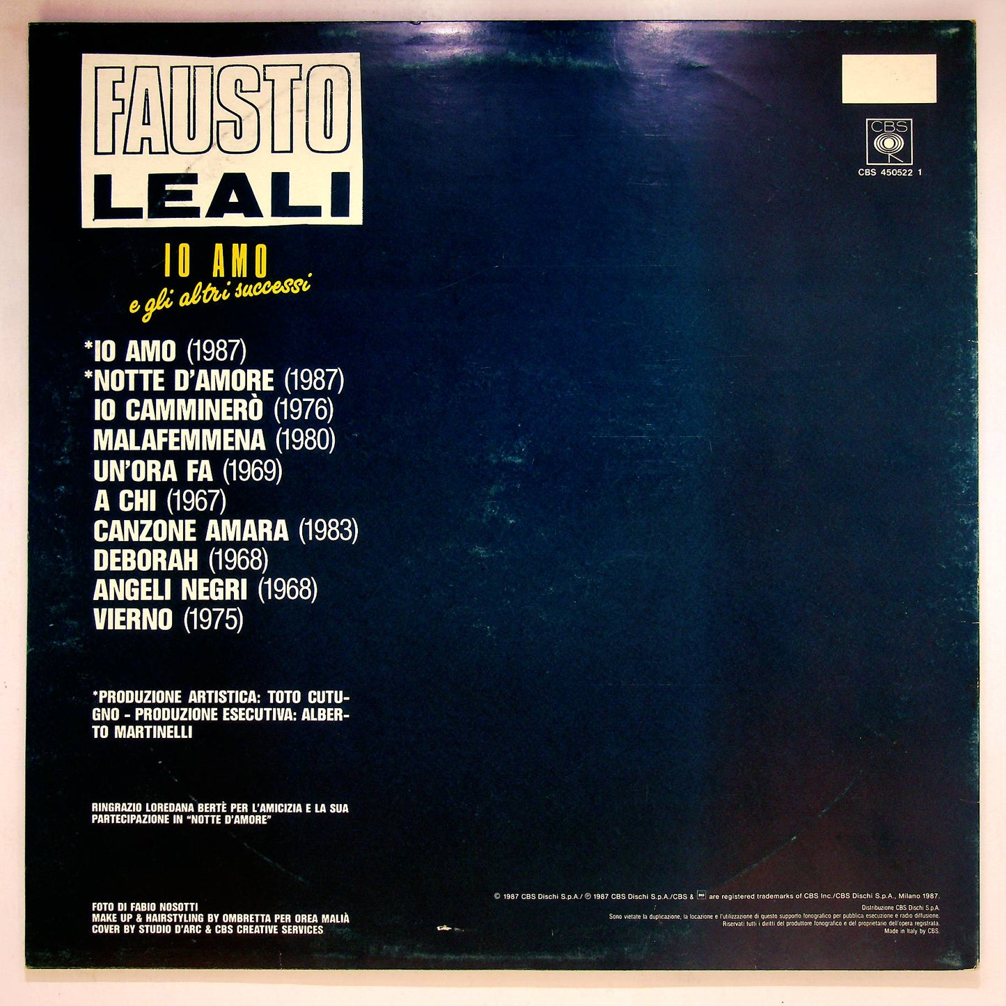 EBOND Fausto Leali - Io Amo E Gli Altri Successi Vinile V065096