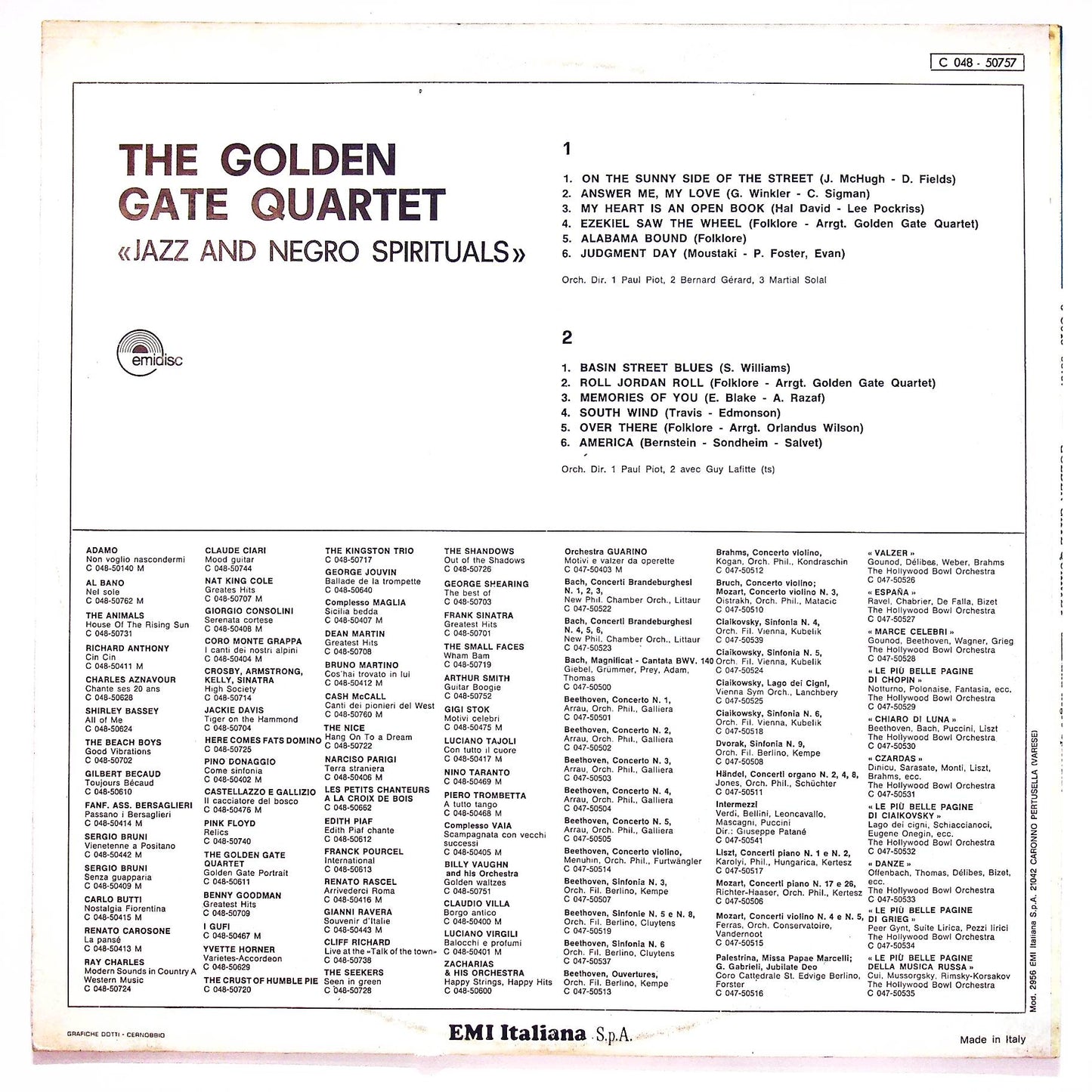 EBOND The Golden Gate Quartet - Jazz And Negro-Spirituals Vinile V065119