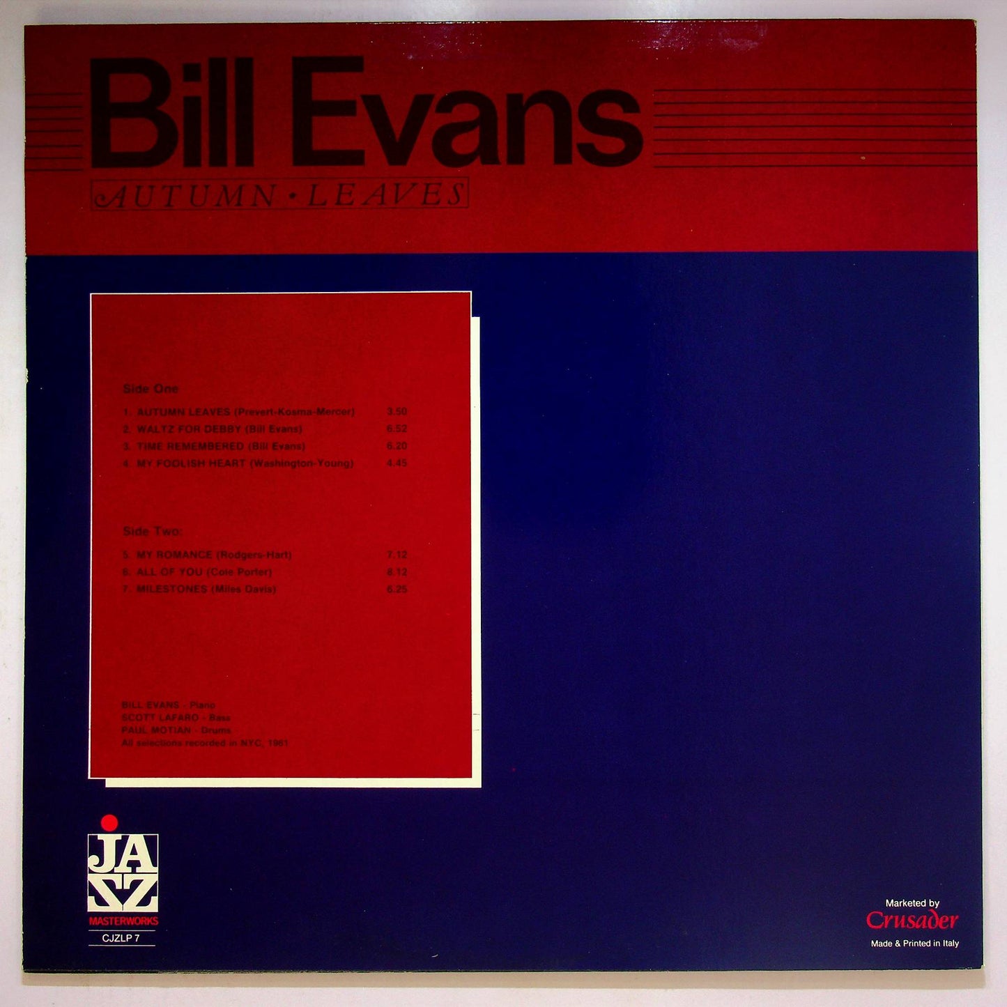 EBOND Bill Evans - Autumn Leaves Vinile V065129