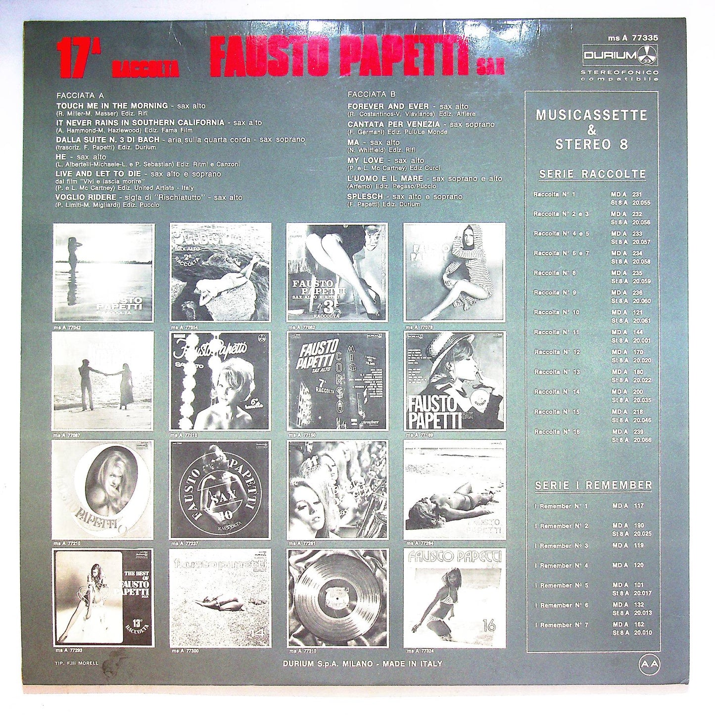 EBOND Fausto Papetti - 17a Raccolta Vinile V066000