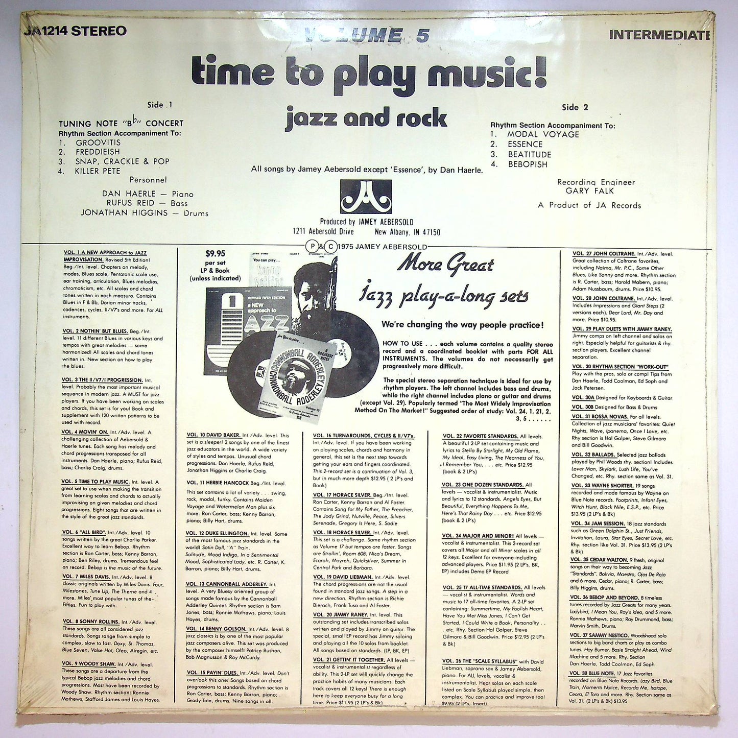 EBOND Jamey Aebersold - Time To Play Music Jazz And Rock Vol 5 Vinile V066073