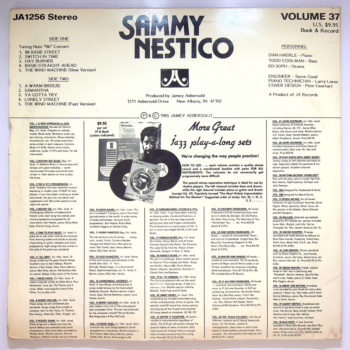 EBOND Sammy Nestico - For You To Play. Vol 37 Vinile V066076