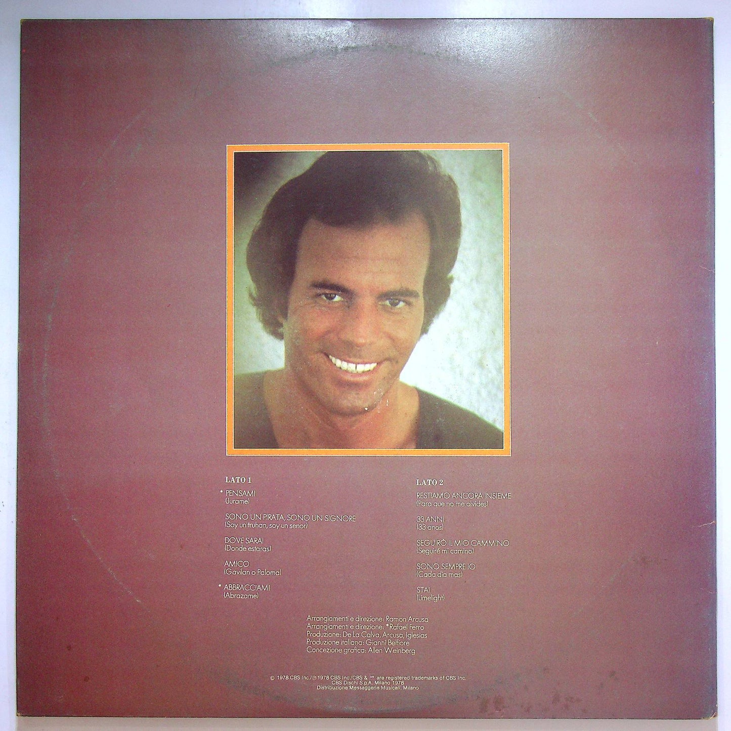 EBOND Julio Iglesias - Sono Un Pirata, Sono Un Signore Vinile V066121