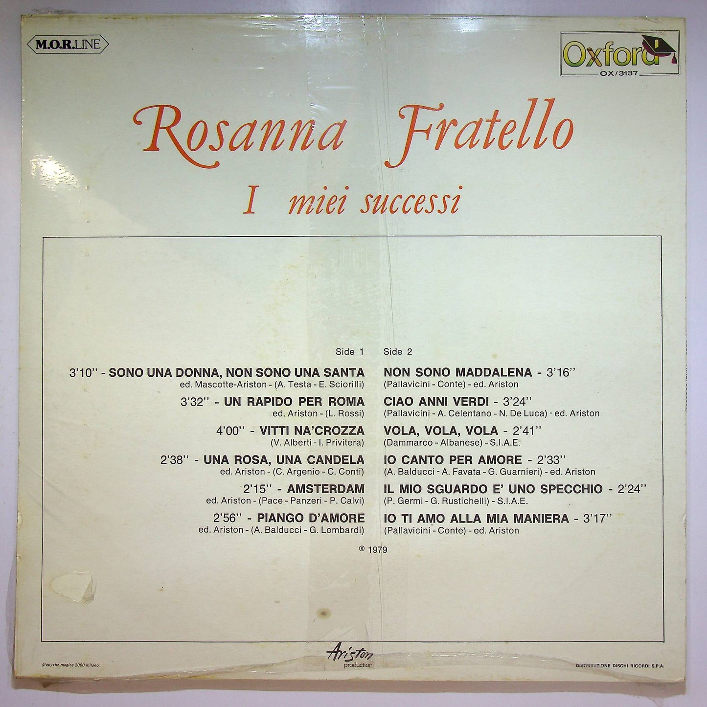 EBOND Rosanna Fratello - I Miei Successi Vinile V067006