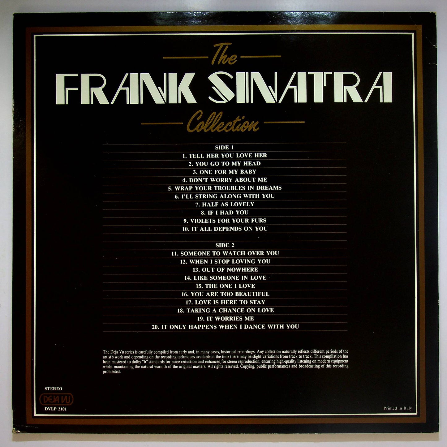 EBOND Frank Sinatra - The Frank Sinatra Collection The Love Songs Vinile V067015