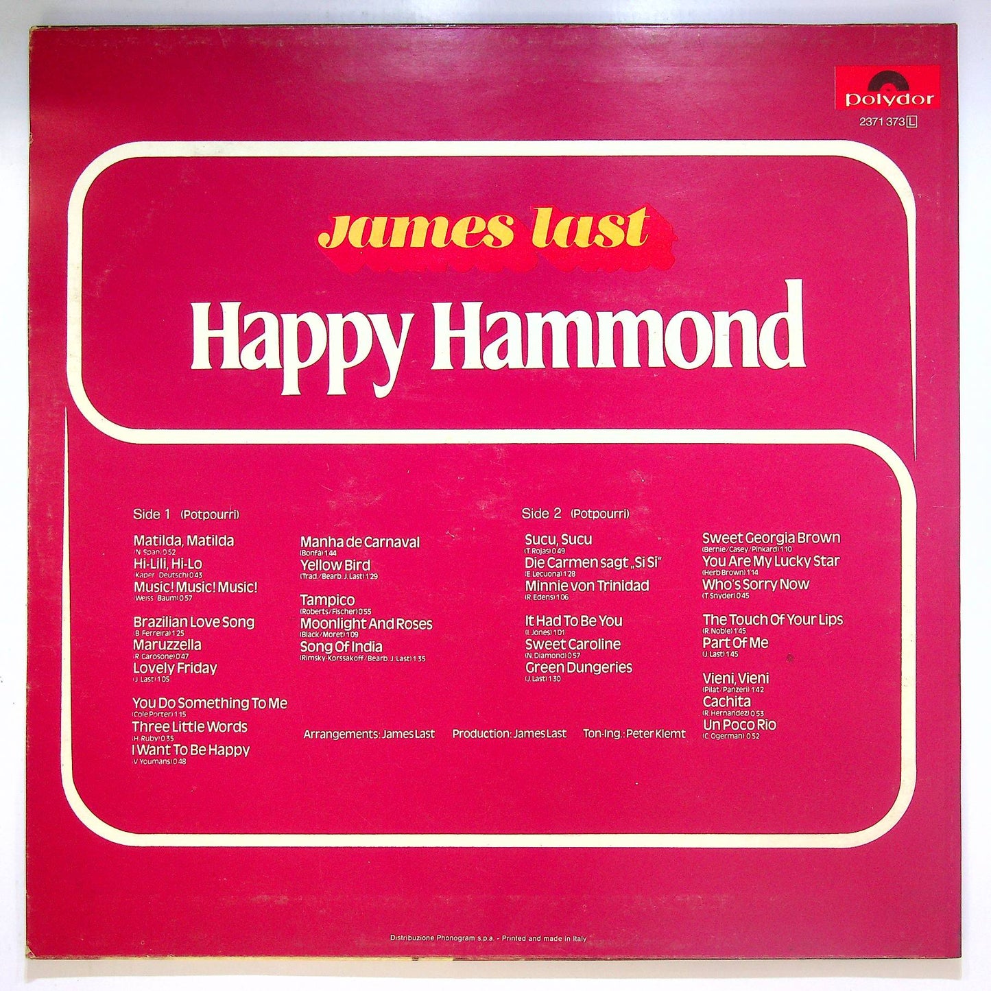 EBOND James Last - Happy Hammond Vinile V067026