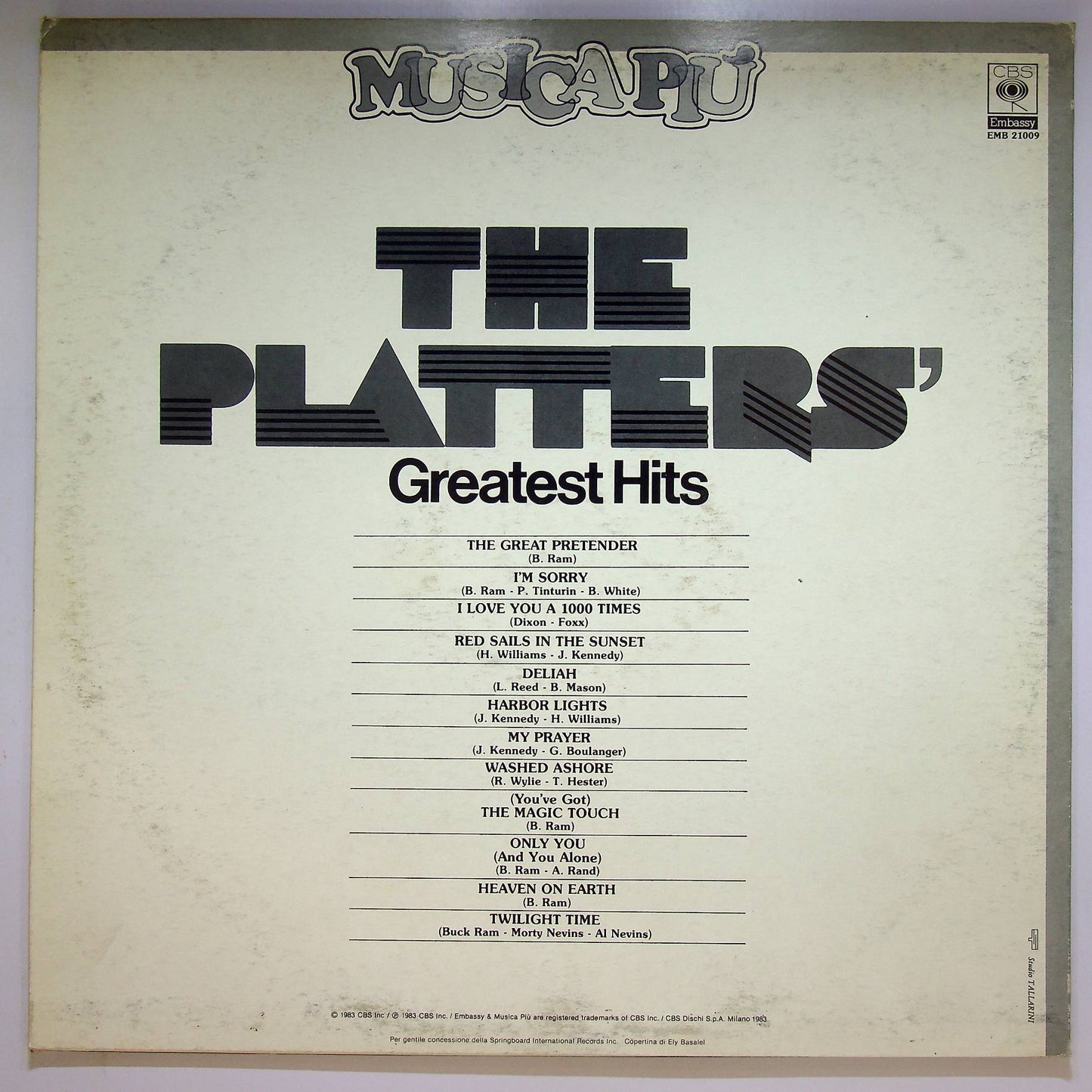 EBOND The Platters - Greatest Hits Vinile V067081