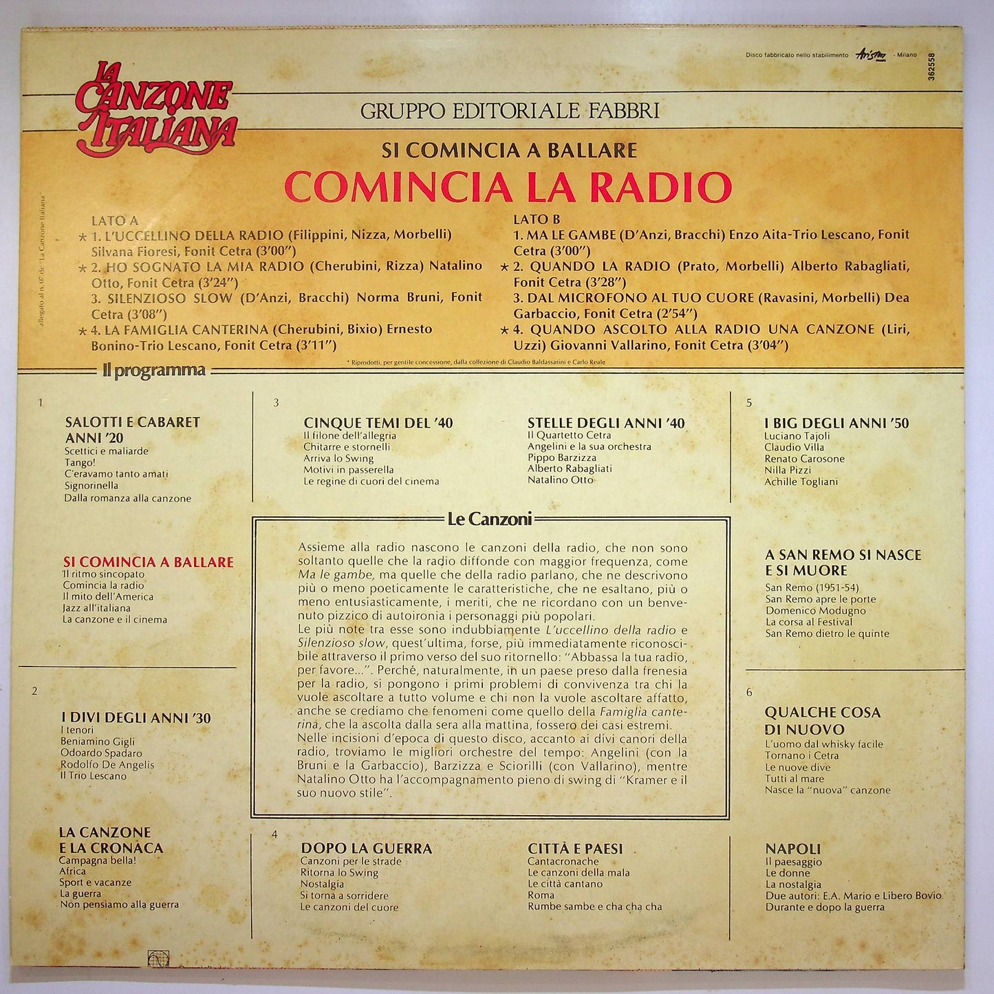 EBOND Various - Comincia La Radio Vinile V067083