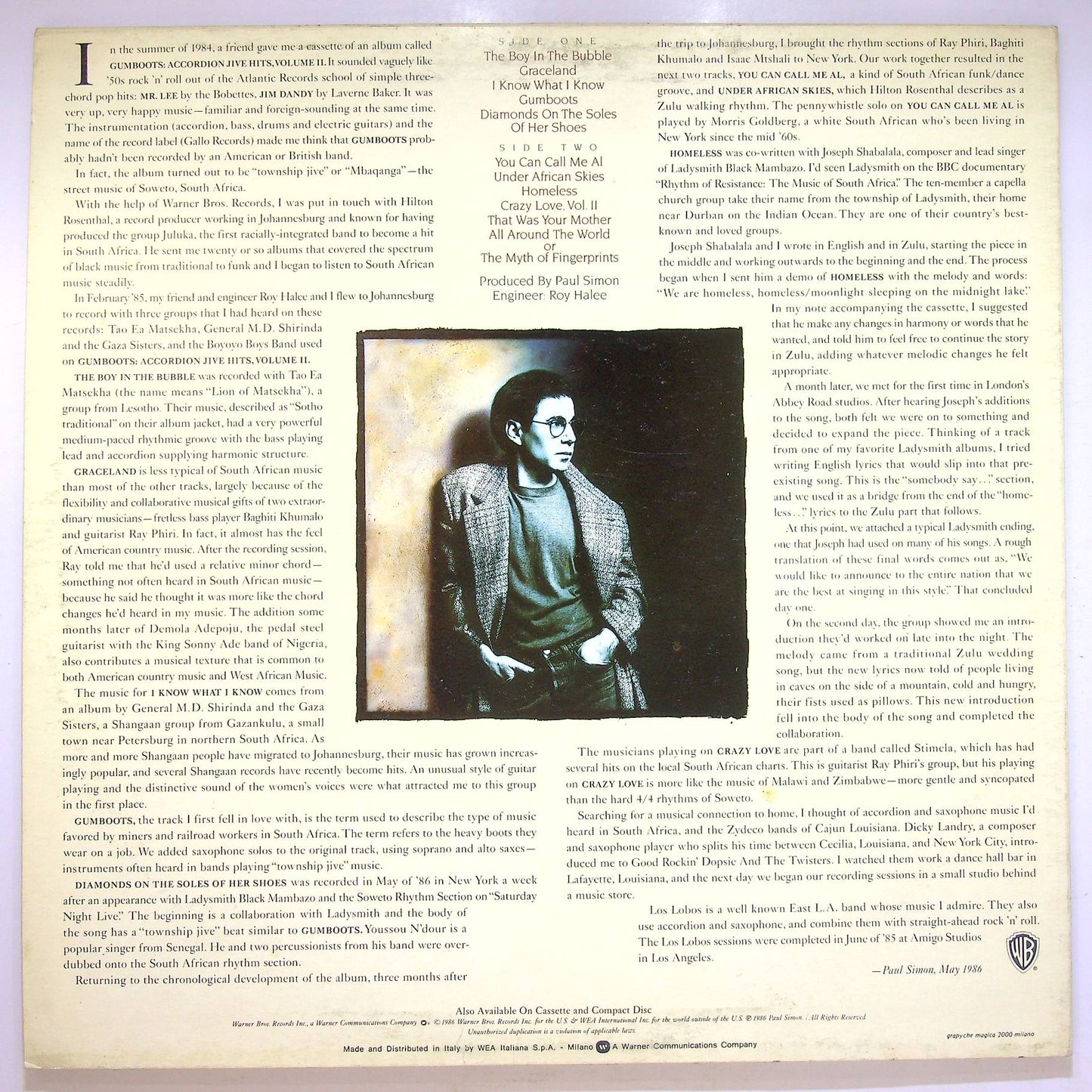 EBOND Paul Simon - Graceland Vinile V067098