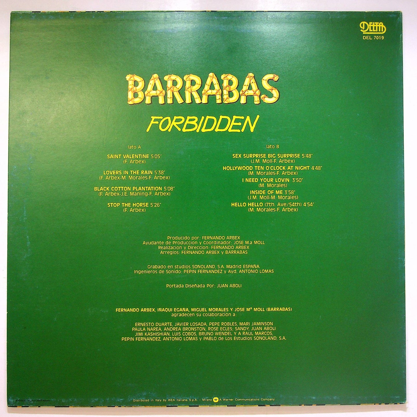EBOND Barrabas - Forbidden Vinile V068025