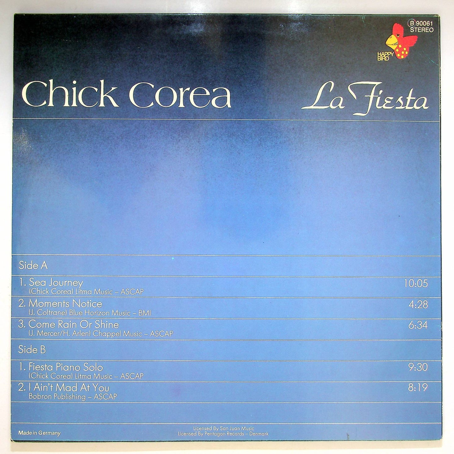 EBOND Chick Corea - La Fiesta Vinile V068044