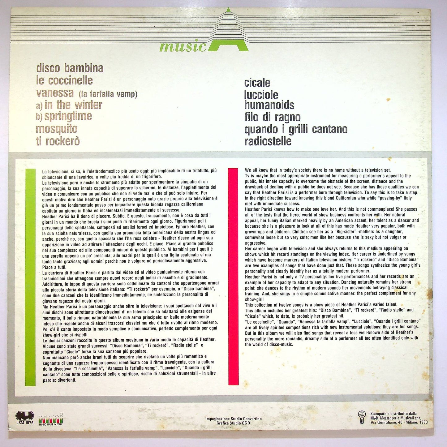EBOND Heather Parisi - Il Fantastico Mondo Di Heather Parisi Vinile V068056