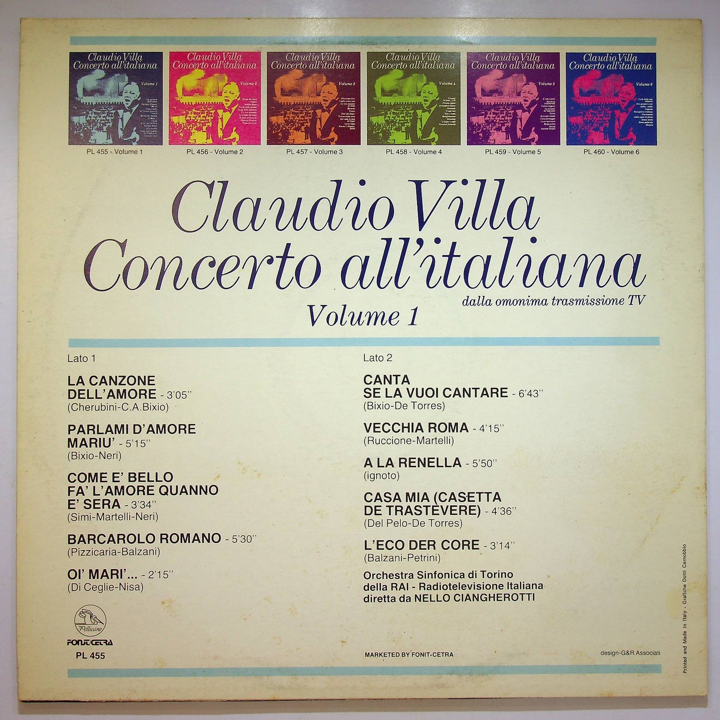 EBOND Claudio Villa - Concerto All'Italiana Vol 1 Vinile V068076