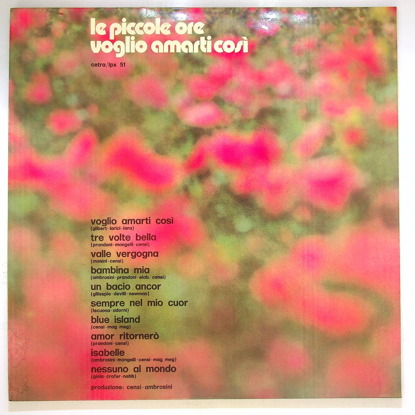 EBOND Le Piccole Ore - Voglio Amarti Cosi Vinile V068132