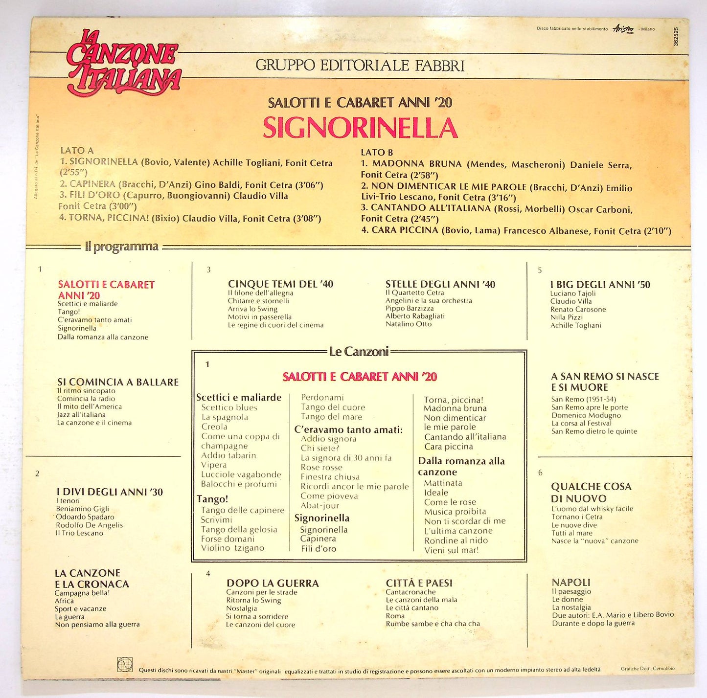 EBOND Various - Signorinella Vinile V069020